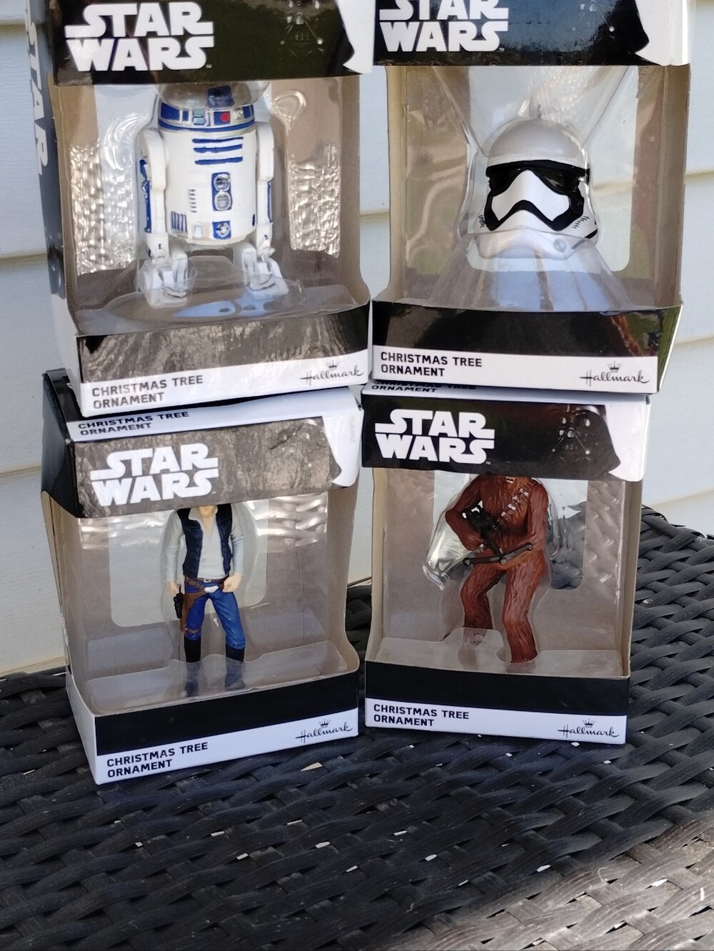 Hallmark Star Wars Christmas Ornaments Lot of 4 R2-D2 Han Solo Chewbacca Storm